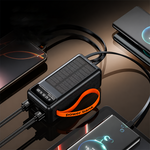 AEMAI PD202 white power bank with built-in AC plug and built-in charging cables