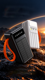 AEMAI PD202 white power bank with built-in AC plug and built-in charging cables - detailed view 5