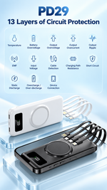 AEMAI PD29 black magnetic wireless power bank with digital display airline friendly - detailed view 6
