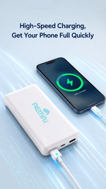 Portable power bank multi-port with AEMAI branding - detailed view 3