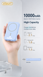 Portable power bank magnetic with AEMAI branding - detailed view 1