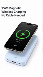 Portable power bank magnetic with AEMAI branding - detailed view 2