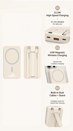 Portable power bank magnetic with AEMAI branding - detailed view 4