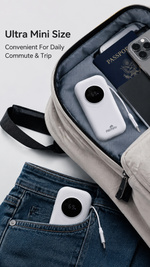 Portable power bank pocket-size with AEMAI branding - detailed view 1