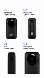 Portable power bank 20000mah with AEMAI branding - detailed view 4