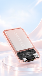 AEMAI PD6 pink magnetic wireless power bank with fold-out kickstand - detailed view 1
