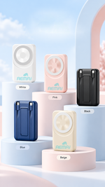 AEMAI PD6 pink magnetic wireless power bank with fold-out kickstand - detailed view 6