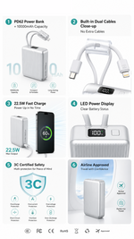 Portable power bank 10000mah with AEMAI branding - detailed view 2