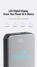 Portable power bank slim with AEMAI branding - detailed view 1