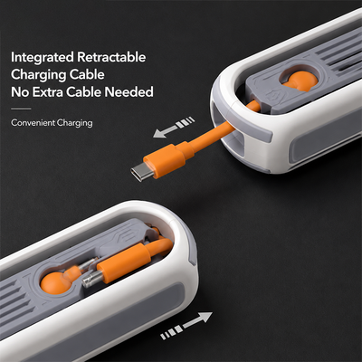 AEMAI PD89 Mini Power Bank with Retractable 2-in-1 Cable - Pocket-Size, for iPhone & Android