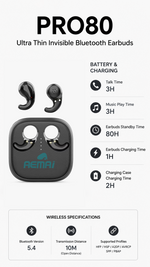 Wireless stereo earbuds with AEMAI branding - detailed view 4