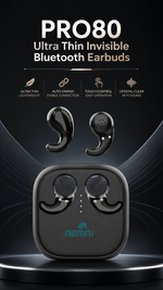 Wireless stereo earbuds with AEMAI branding - detailed view 5