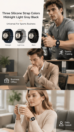 Health tracking smart watch with AEMAI branding - detailed view 1