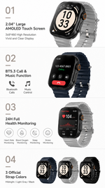 Health tracking smart watch with AEMAI branding - detailed view 4