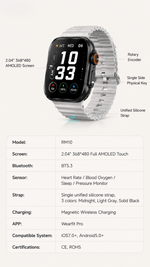 Health tracking smart watch with AEMAI branding - detailed view 6