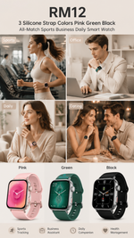 Health tracking smart watch with AEMAI branding - detailed view 1