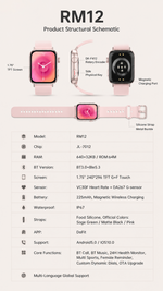 Health tracking smart watch with AEMAI branding - detailed view 6