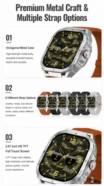 Health tracking smart watch with AEMAI branding - detailed view 1