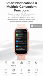 Health tracking smart watch with AEMAI branding - detailed view 1