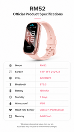 Health tracking smart watch with AEMAI branding - detailed view 6