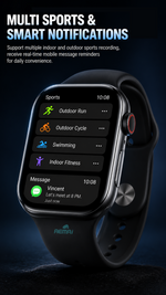 Health tracking smart watch with AEMAI branding - detailed view 1