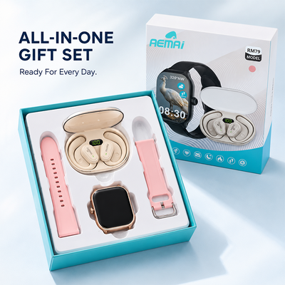 AEMAI RM79 Smart Watch + Strap Set - Bundle Gift Set