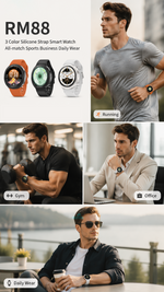 Health tracking smart watch with AEMAI branding - detailed view 1