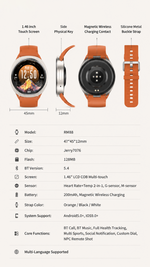 Health tracking smart watch with AEMAI branding - detailed view 6