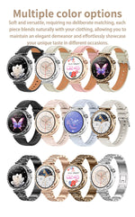 AEMAI smart watch multiple color options black pink gold silver white blue silicone leather steel straps collection
