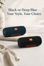 AEMAI portable bluetooth speaker black or deep blue color options your style your choice side by side comparison minimalist background