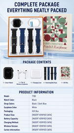 AEMAI T100 t100 smart watch with 4 straps & earbuds set - view 13