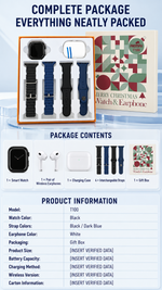 AEMAI T100 t100 smart watch with 4 straps & earbuds set - view 7