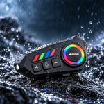 AEMAI TW108 motorcycle helmet Bluetooth intercom with RGB rotary dial and front LED - view 6