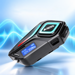 AEMAI TW109 motorcycle helmet intercom with FM radio LCD display and cyan light - view 3
