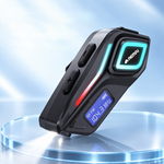 AEMAI TW109 motorcycle helmet intercom with FM radio LCD display and cyan light - view 4