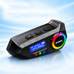 AEMAI TW110 IPX6 waterproof motorcycle helmet intercom with FM radio and RGB ring light