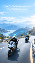 AEMAI TW111 motorcycle helmet intercom with Bluetooth 6.0 chipset for stable calls - detailed view 2