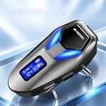AEMAI TW112 motorcycle helmet intercom with FM LCD display and blue chevron light - view 4