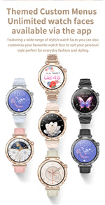 AEMAI smart watch themed custom menus unlimited watch faces app butterfly lotus flower multiple dials straps
