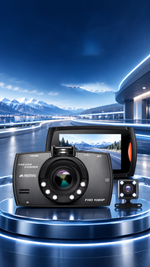 AEMAI XC5 dual-lens dash cam Full HD 1080P with six infrared LEDs and flip screen - detailed view 5
