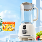 AEMAI XJ104 cream countertop blender with digital display rotary dial and glass jug - view 3