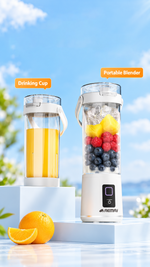 AEMAI XJ105 white portable USB blender bottle with carry handle for fresh juice - detailed view 3