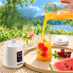 AEMAI XJ105 white portable USB blender bottle with carry handle for fresh juice - view 2