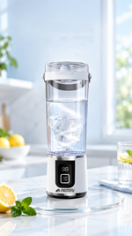 AEMAI XJ106 portable blender with digital display and four blending modes - detailed view 1