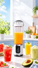 AEMAI XJ106 portable blender with digital display and four blending modes - detailed view 4
