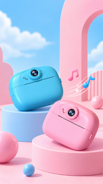 AEMAI XJD67 pink kids instant print camera with built-in thermal printer - detailed view 2