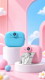 AEMAI XJD67 pink kids instant print camera with built-in thermal printer - detailed view 5