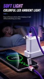AEMAI XP12 240W high power fast charging cable USB-A to Lightning purple - detailed view 2