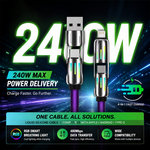 AEMAI XP12 240W high power fast charging cable USB-A to Lightning purple - view 2