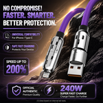 AEMAI XP12 240W high power fast charging cable USB-A to Lightning purple - view 4